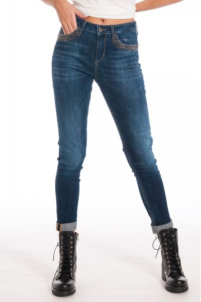 Jeans Bottom Up Skinny Vita Regolare di Liu Jo